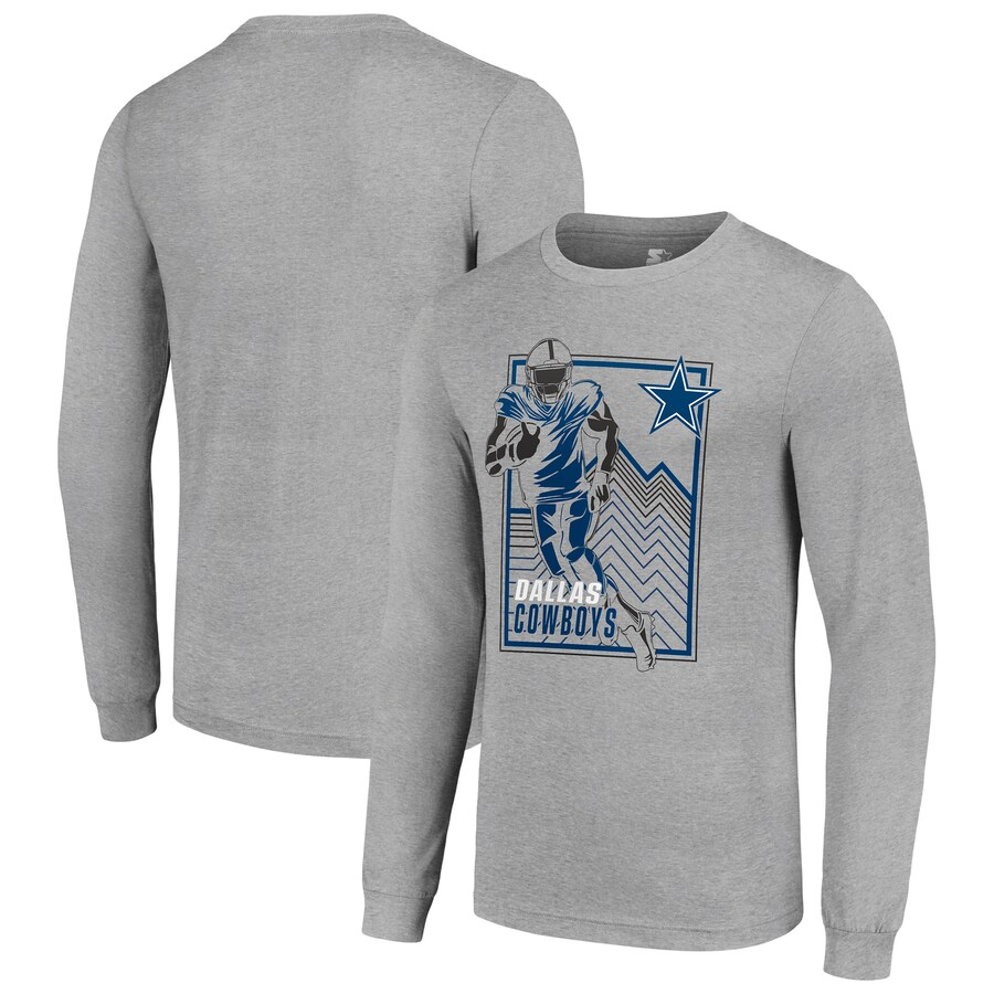 Men Dallas Cowboys grey 2024 NFL Long sleeve T Shirts